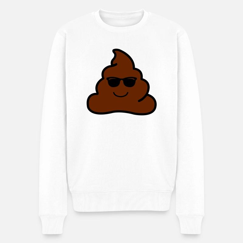 coole kacke - Männer Premium Bio Pullover - Weiß