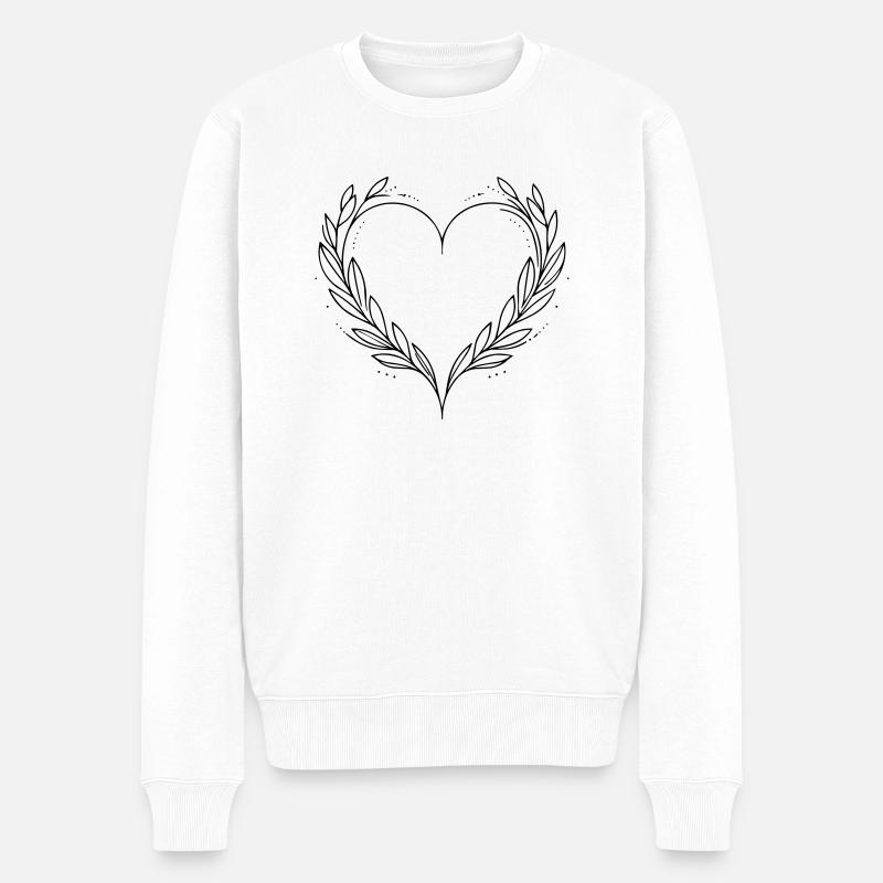 Cœur - Pull Premium bio Homme - blanc