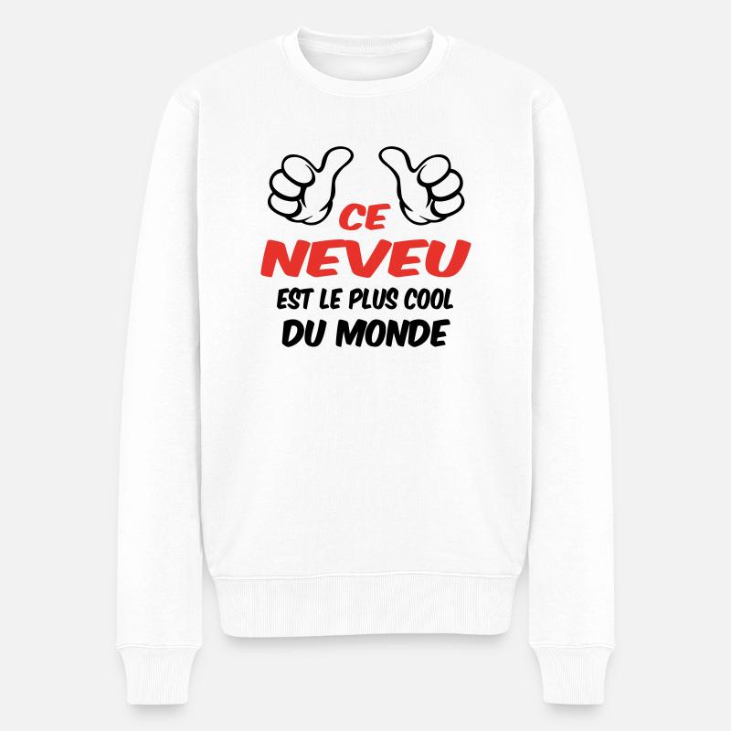 BESTER NEFFE - Männer Premium Bio Pullover - Weiß