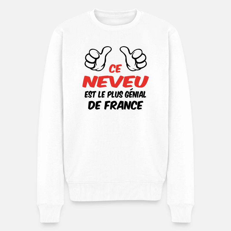 MEILLEUR NEVEU - Pull Premium bio Homme - blanc