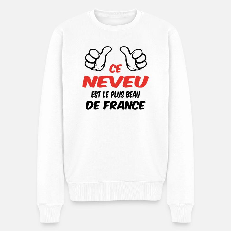 MEILLEUR NEVEU - Pull Premium bio Homme - blanc