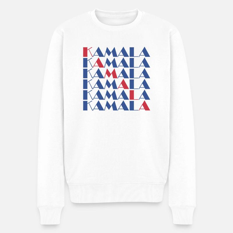 KAMALA - Männer Premium Bio Pullover - Weiß