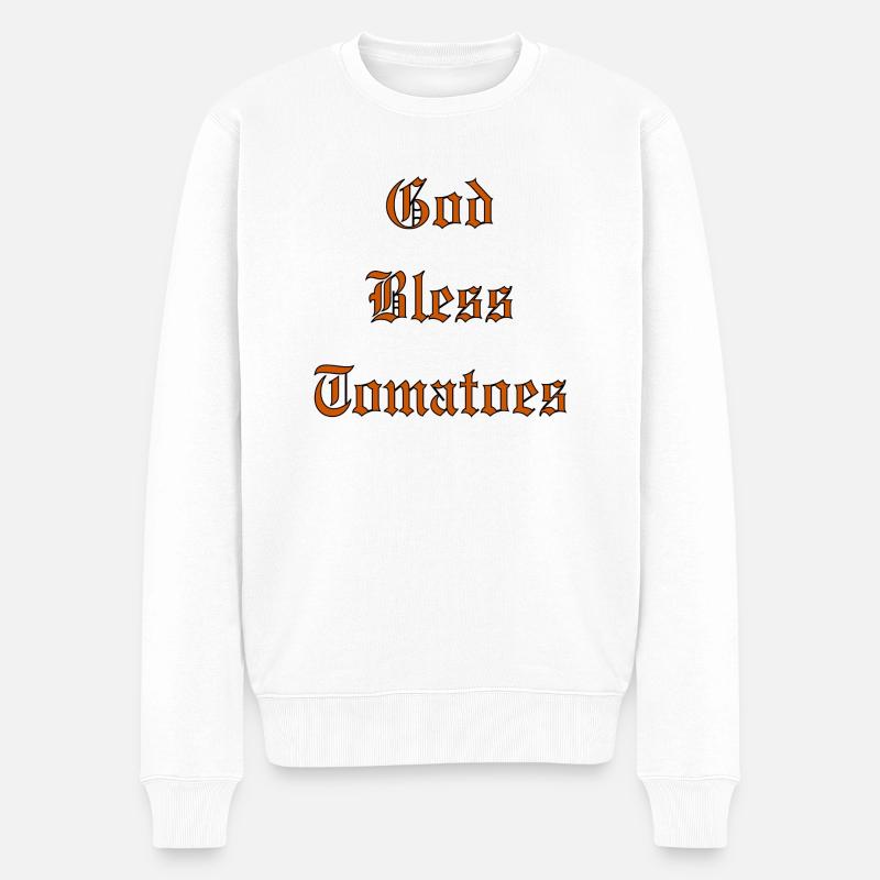 GodBlessTomatoes - Pull Premium bio Homme - blanc