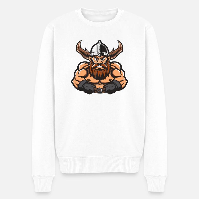 Bande dessinée viking - Pull Premium bio Homme - blanc