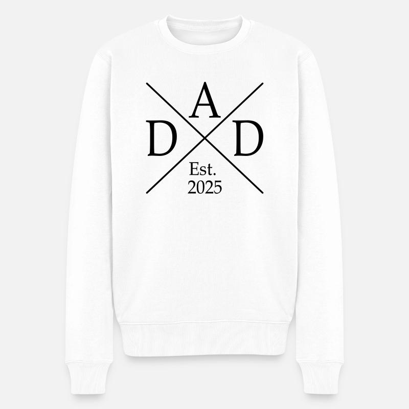Dad Est 25 - Männer Premium Bio Pullover - Weiß