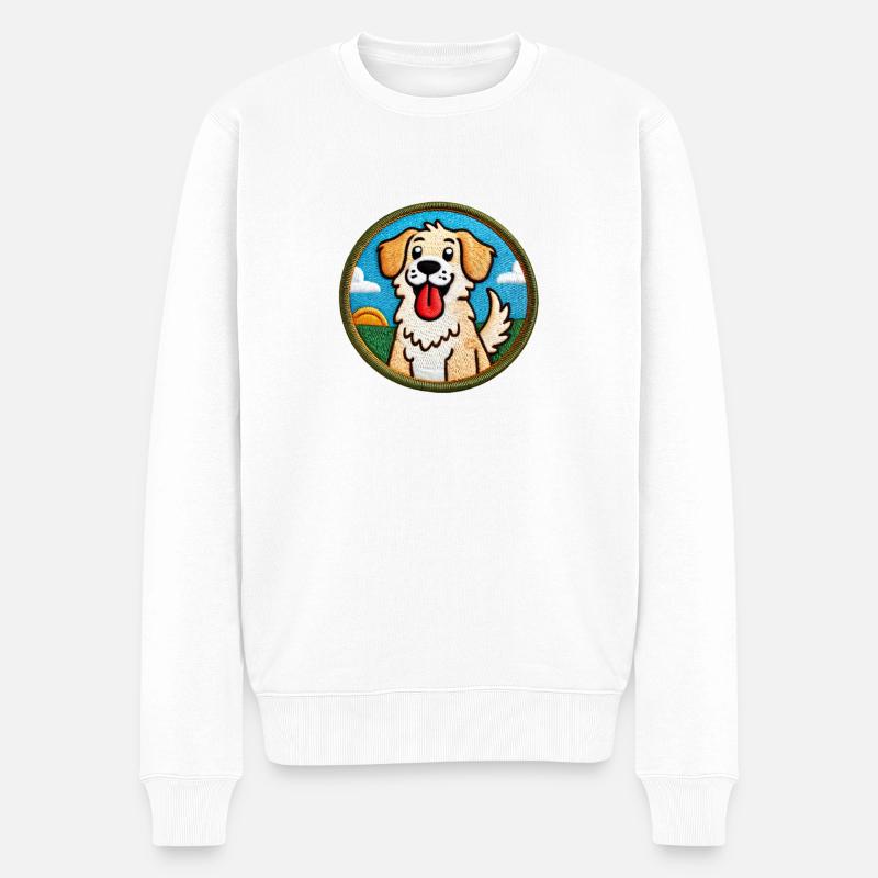 Chien mignon - Pull Premium bio Homme - blanc