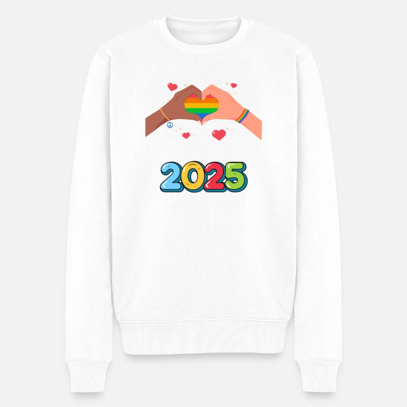Pride Month - Männer Premium Bio Pullover - Weiß
