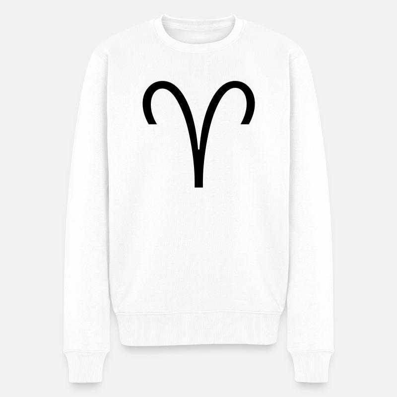 Widder - Männer Premium Bio Pullover - Weiß