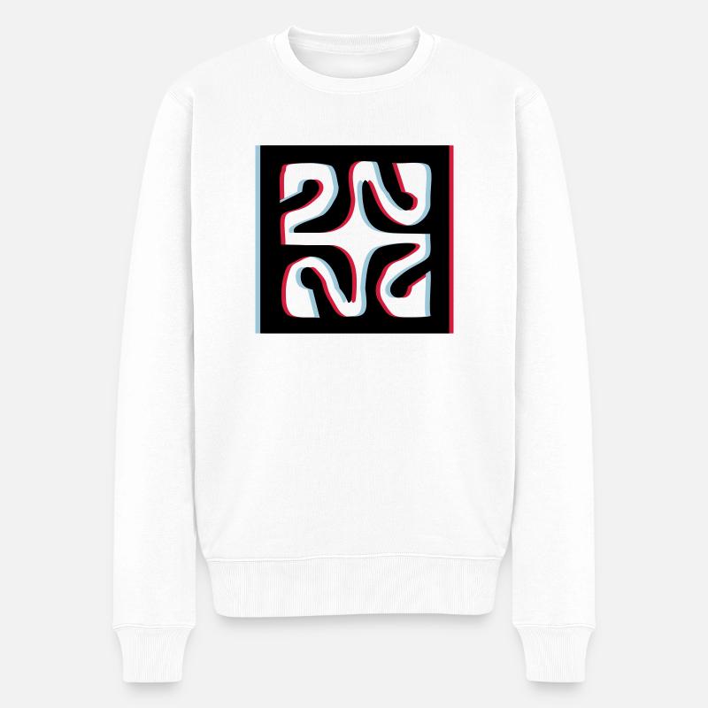 3d tattoo losange - Pull Premium bio Homme - blanc