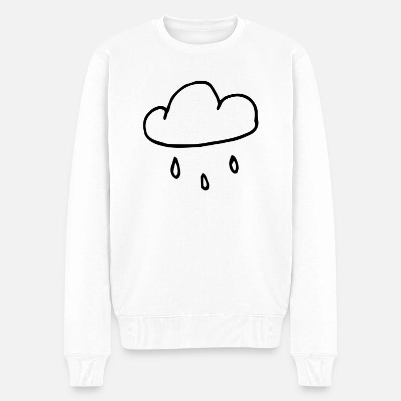 Regen - Männer Premium Bio Pullover - Weiß