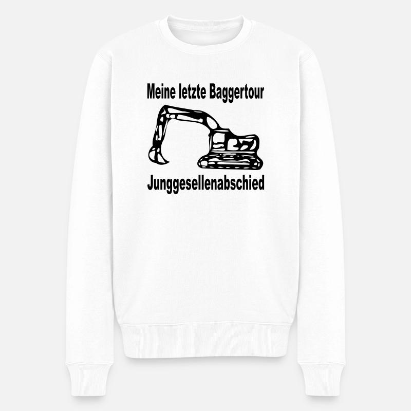 Junggesellenabschied - Einmal noch baggern - Männer Premium Bio Pullover - Weiß