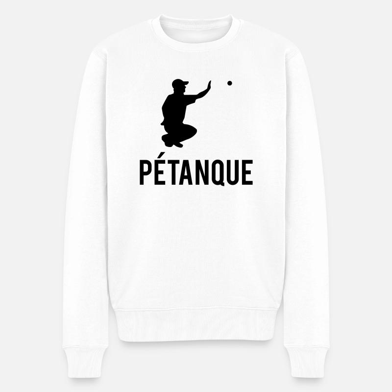 Pétanque - Pull Premium bio Homme - blanc