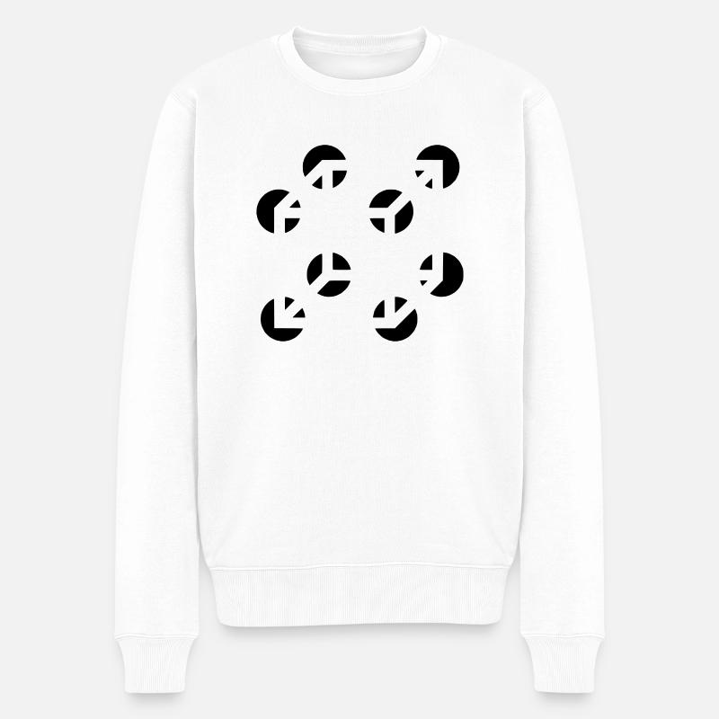 cubes - Pull Premium bio Homme - blanc