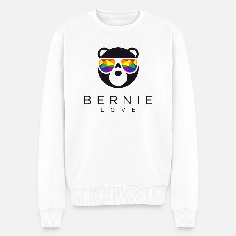 Bernie Love - Männer Premium Bio Pullover - Weiß