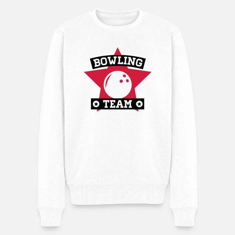 bowling_team__1_f2 - Pull Premium bio Homme - blanc