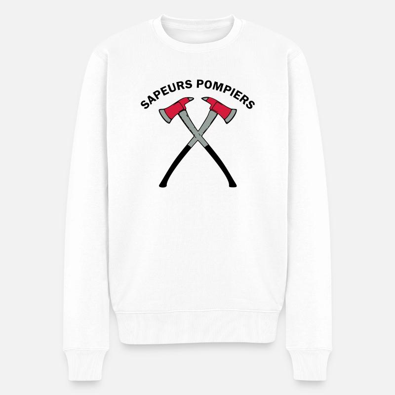 Hache de feu - Pull Premium bio Homme - blanc