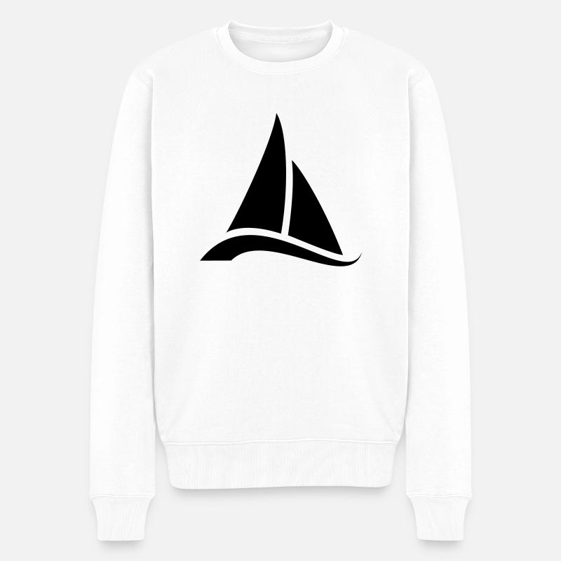 Segeln, Segelschiff, Boot, Segler, Segelschiff - Männer Premium Bio Pullover - Weiß