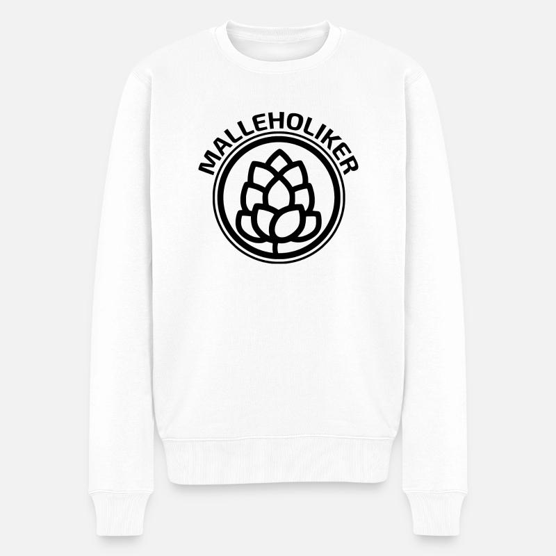 Malleholiker - Männer Premium Bio Pullover - Weiß