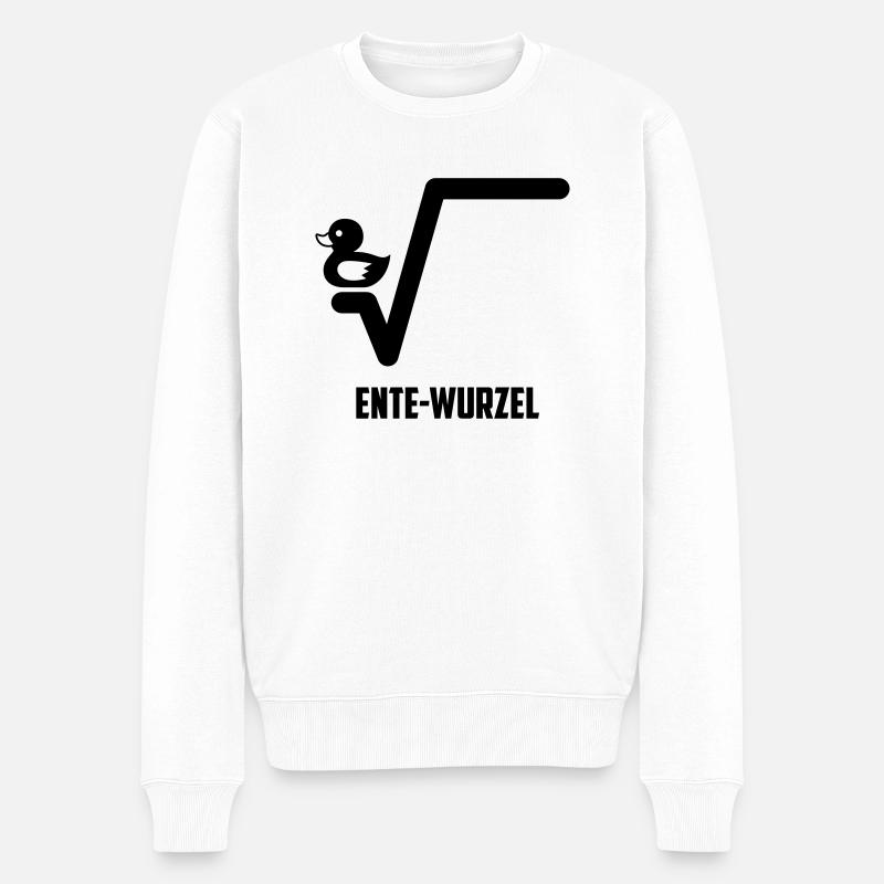Ente Wurzel - Pull Premium bio Homme - blanc