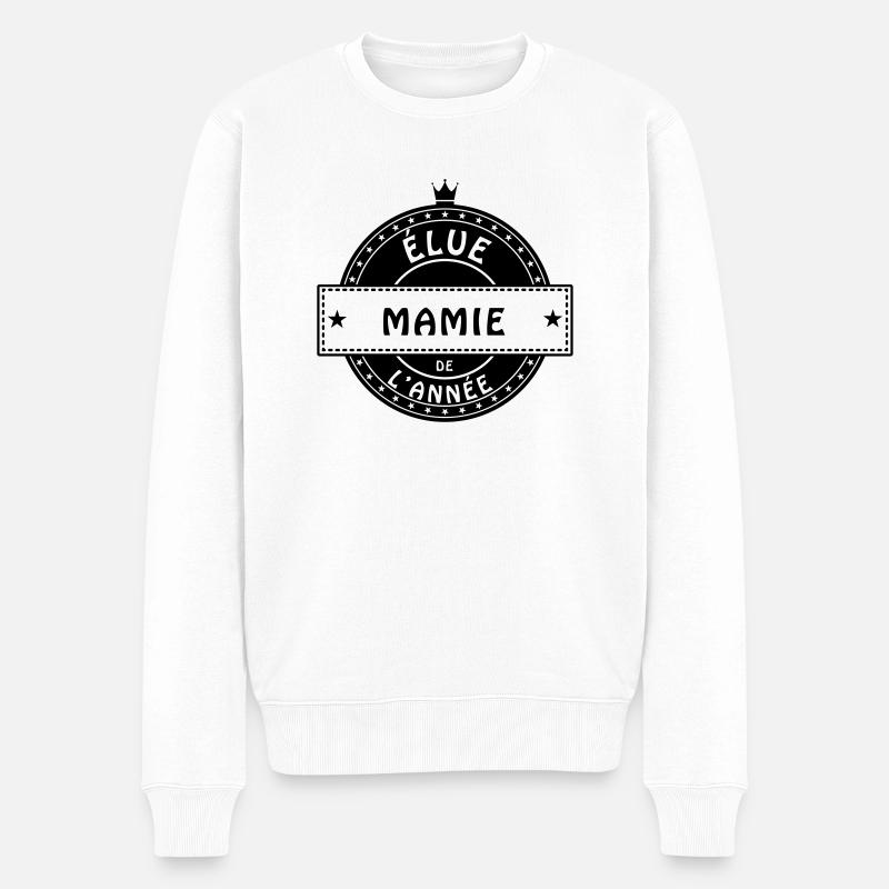 elue mamie - Pull Premium bio Homme - blanc