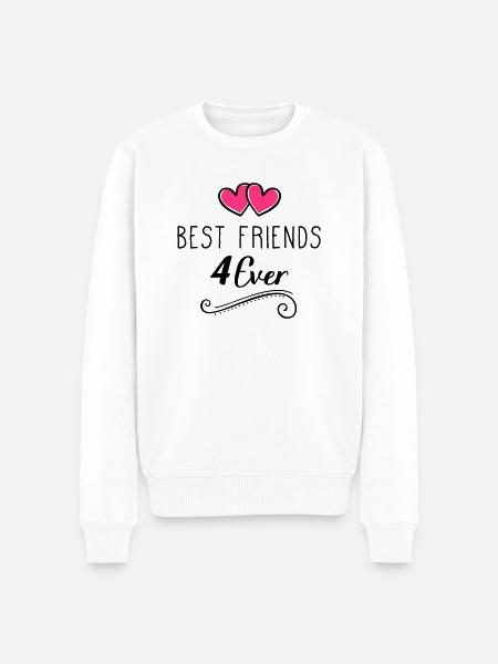 best friends 4 ever design - Männer Premium Bio Pullover - Weiß
