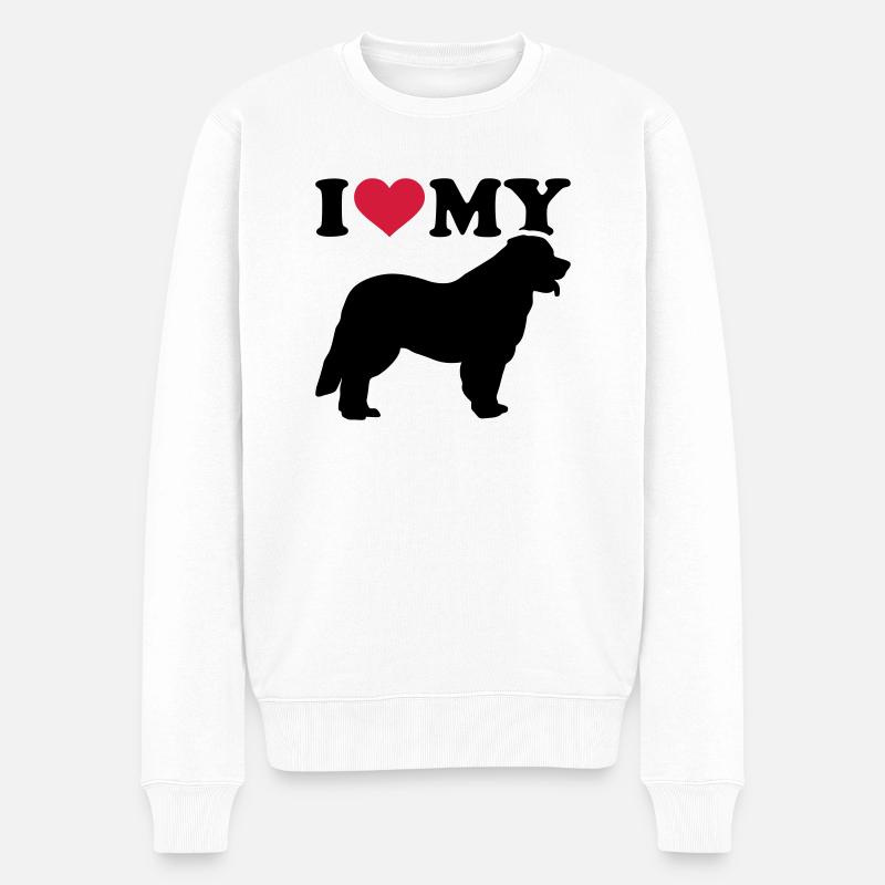 Leonberger - Männer Premium Bio Pullover - Weiß