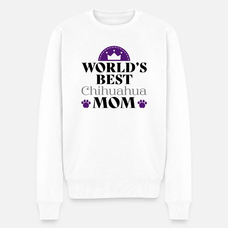 Chiahuahua - Männer Premium Bio Pullover - Weiß