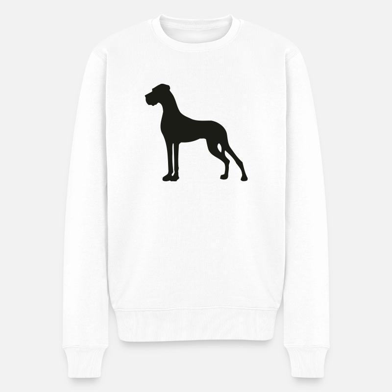 Petite Great Dane dans l'état - Pull Premium bio Homme - blanc