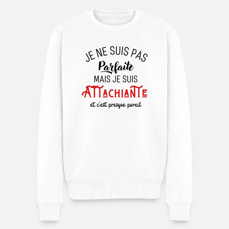 Pas parfaite mais attachiante - Pull Premium bio Homme - blanc