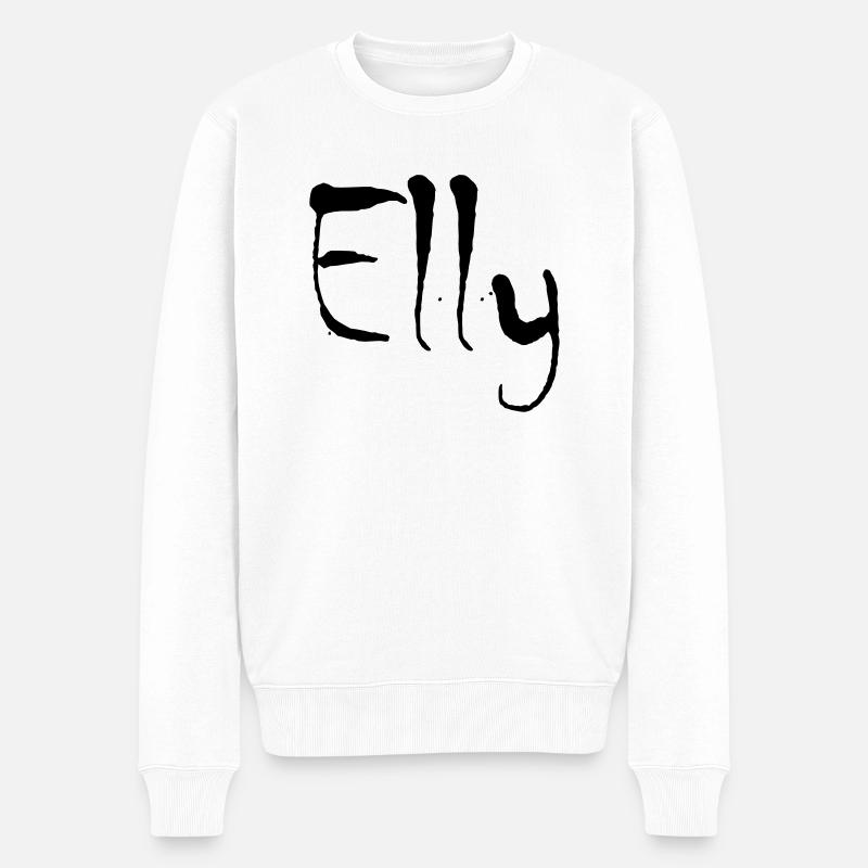 elly - Männer Premium Bio Pullover - Weiß