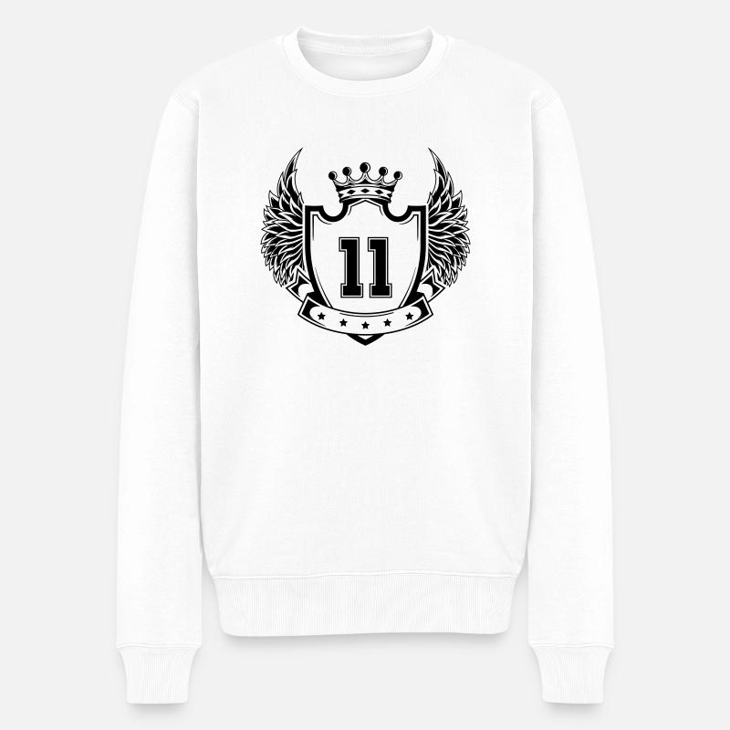 Wappen 11 - Männer Premium Bio Pullover - Weiß
