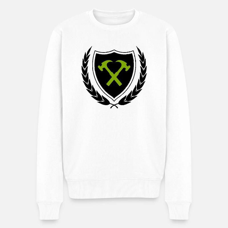 handwerker wappen - Männer Premium Bio Pullover - Weiß