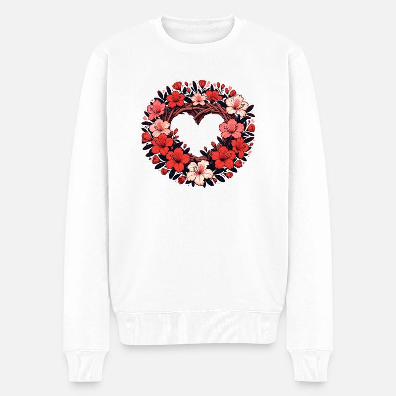 Cœur d’azalée - Pull Premium bio Homme - blanc