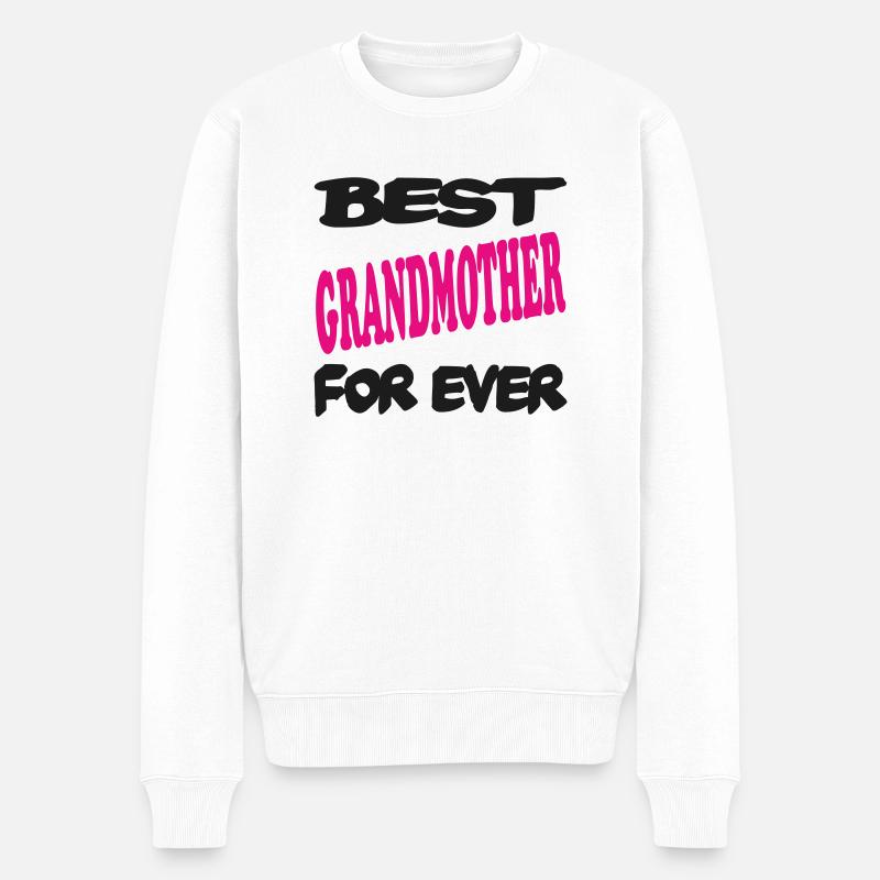 Beste GROSSMUTTER aller Zeiten - Männer Premium Bio Pullover - Weiß