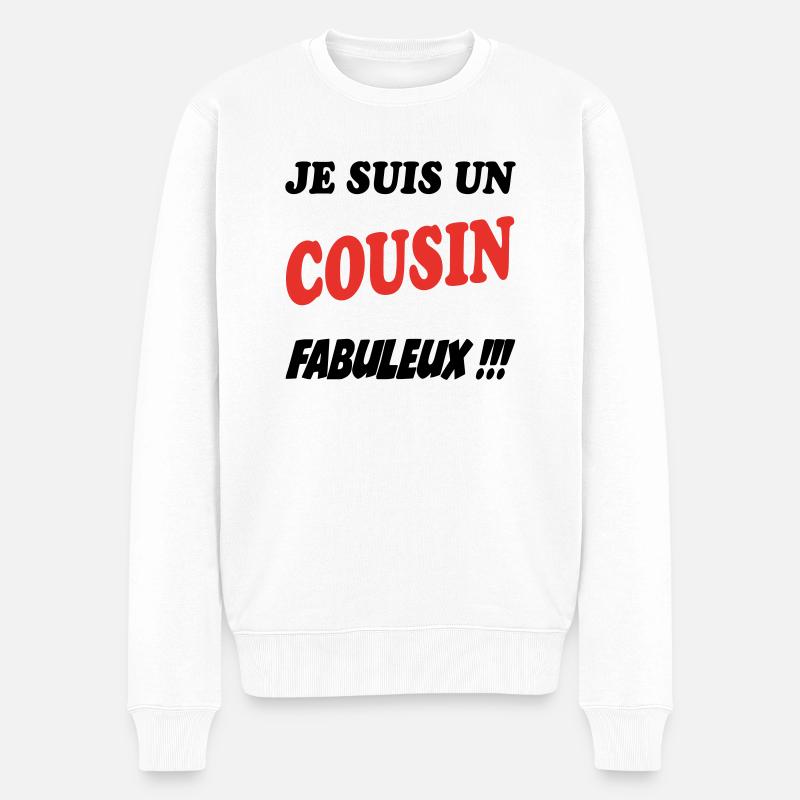 COUSIN NEVEU FRERE - Pull Premium bio Homme - blanc