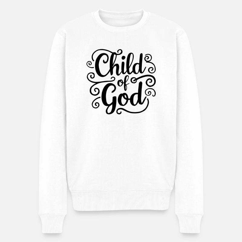 Kind Gottes - Männer Premium Bio Pullover - Weiß