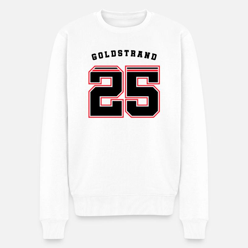 Goldstrand 2025 Trikot - Männer Premium Bio Pullover - Weiß