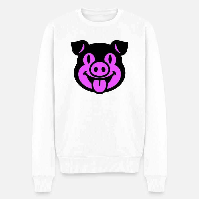 Tête de porcelet - Pull Premium bio Homme - blanc