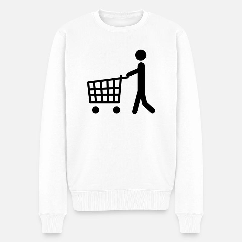 Shopping - Männer Premium Bio Pullover - Weiß