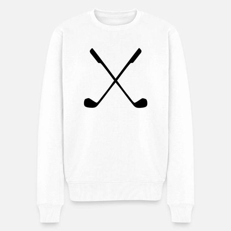 Golf - Männer Premium Bio Pullover - Weiß