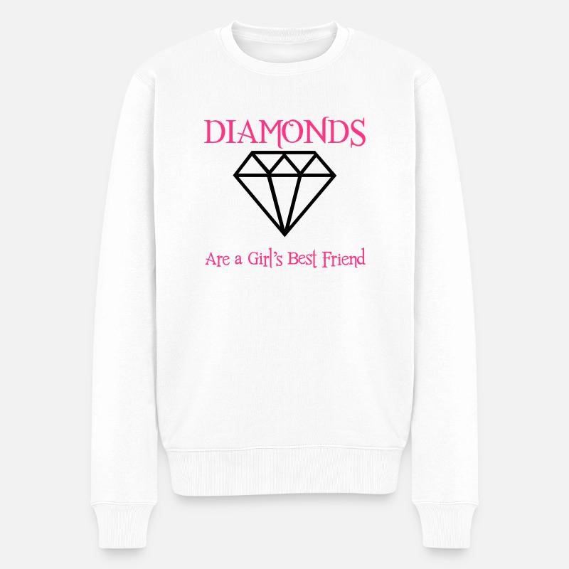 Des diamants! - Pull Premium bio Homme - blanc