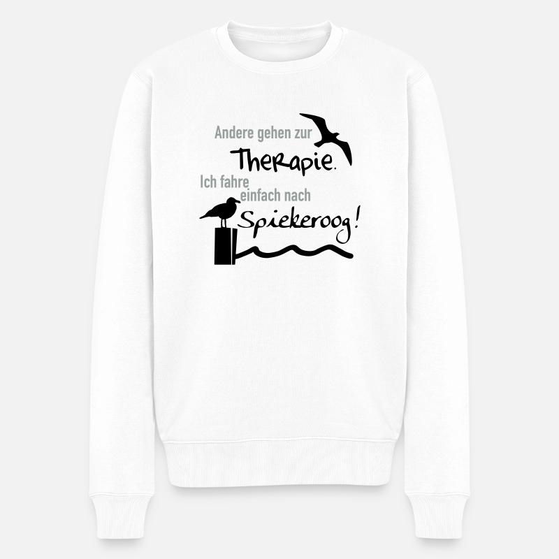 Therapie Spiekeroog - Männer Premium Bio Pullover - Weiß