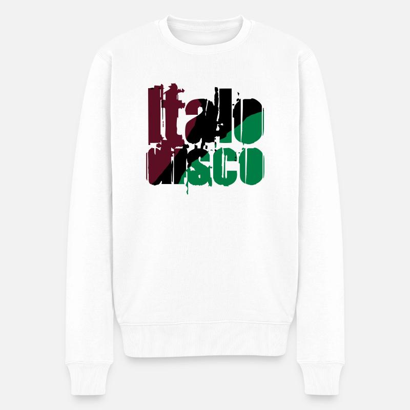 Italo Disco - Pull Premium bio Homme - blanc