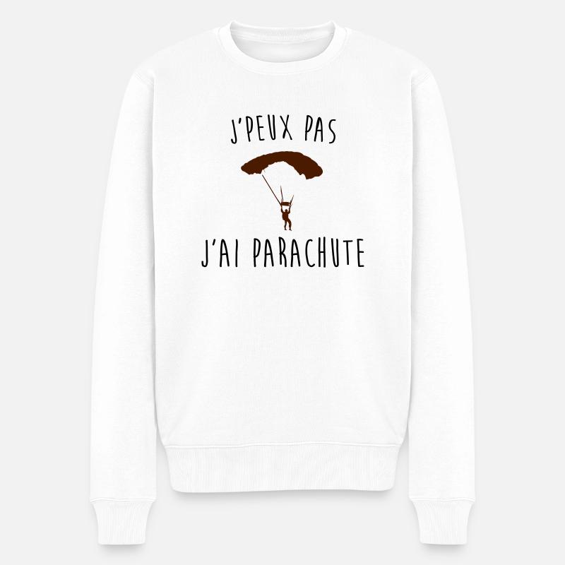 j'peux pas j ai parachute - Pull Premium bio Homme - blanc