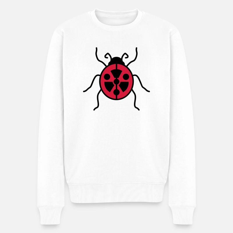 atom symbol radioaktiv gefahr danger warnung hinwe - Männer Premium Bio Pullover - Weiß