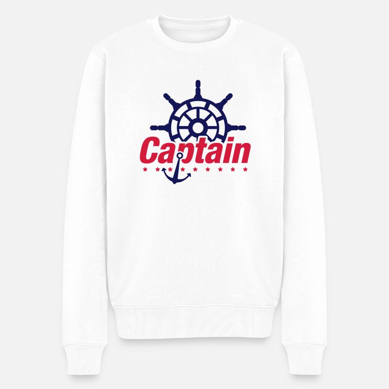 captain_tk2 - Männer Premium Bio Pullover - Weiß