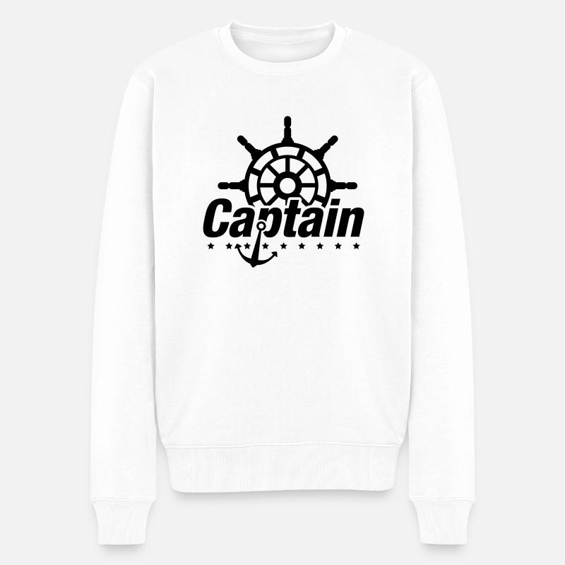 captain_tk1 - Pull Premium bio Homme - blanc