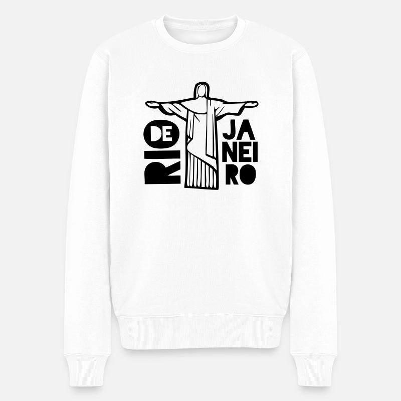 Rio de janeiro - Männer Premium Bio Pullover - Weiß