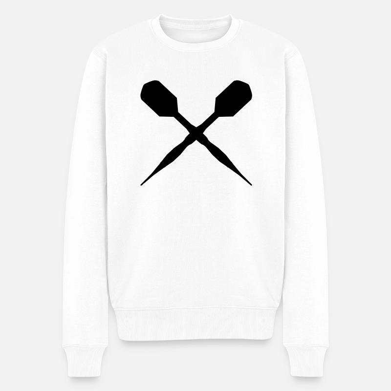dart - Männer Premium Bio Pullover - Weiß