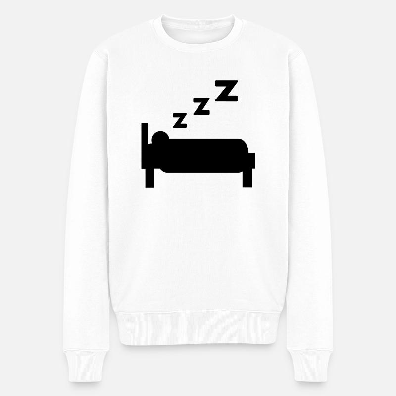 schlafen - Männer Premium Bio Pullover - Weiß